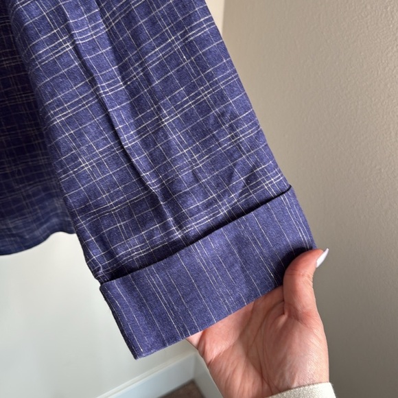 Jaeger Linen Button Down Blouse Size Size 14 Lagenlook Summer - Picture 5 of 7